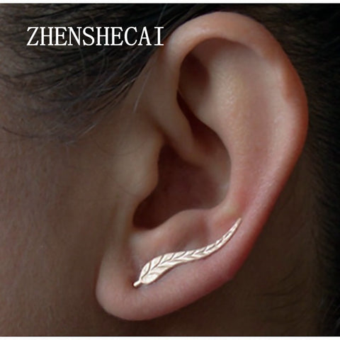 Elegant Feather Studs