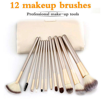 Gold Makeup Brush Set (12 pcs)