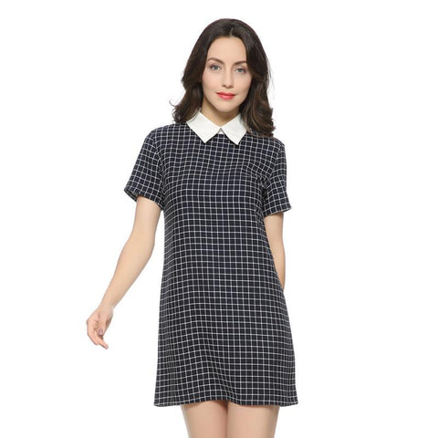 Casual Checkered Dress