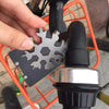 19 in 1 Stainless Steel Snowflake Multi-tool Outdoor Keychain Screwdriver Bottle Opener