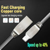 Metal Apple Charger Cable For iPhone 7 6 6S Plus 5 5S SE iPad iPod iOS 8 9 10 X