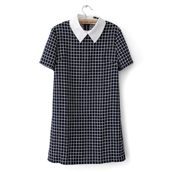 Casual Checkered Dress